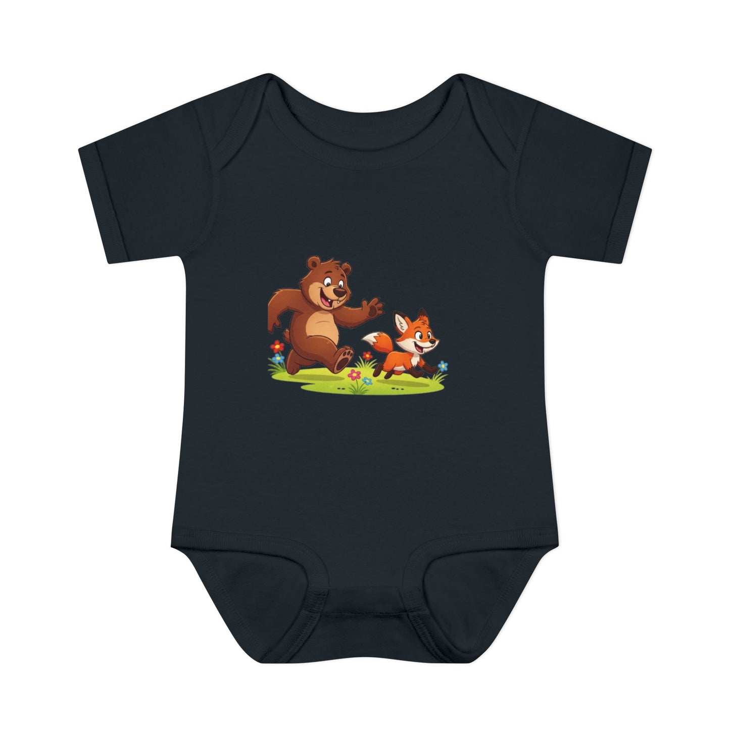 Bear and Fox Baby Bodysuit |