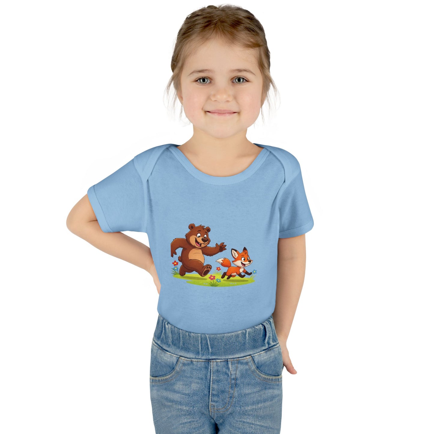 Bear and Fox Baby Bodysuit |