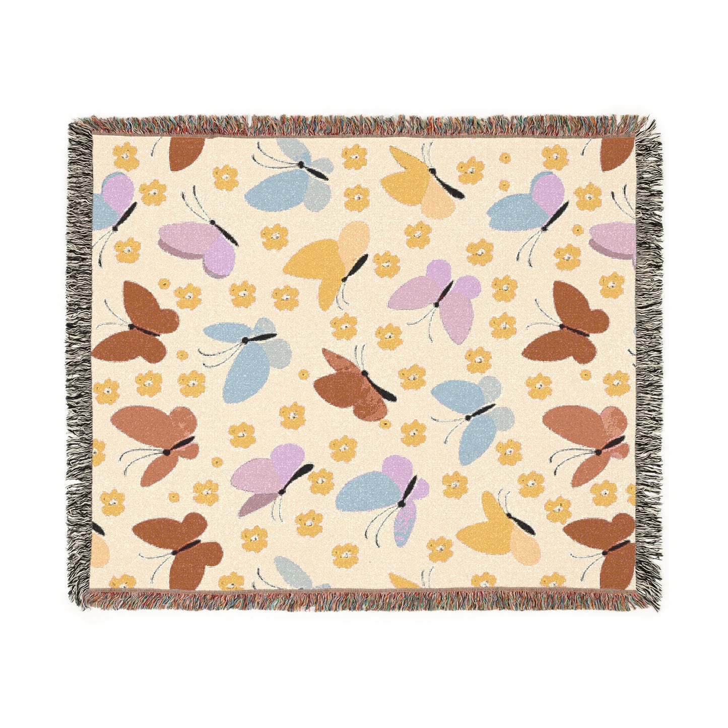 Kids Butterfly Woven Blanket