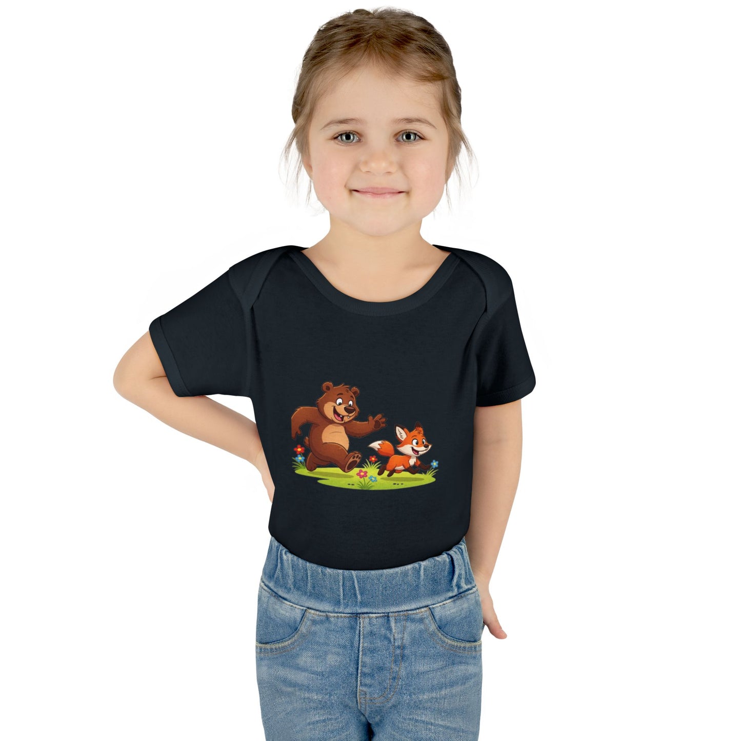 Bear and Fox Baby Bodysuit |