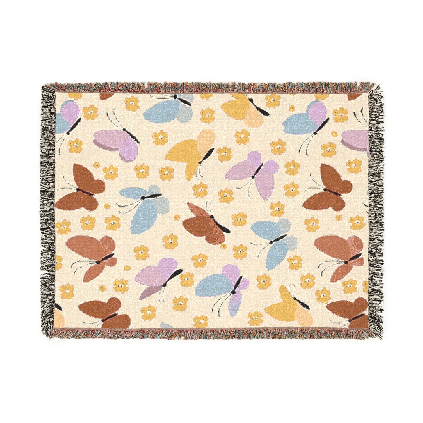 Kids Butterfly Woven Blanket