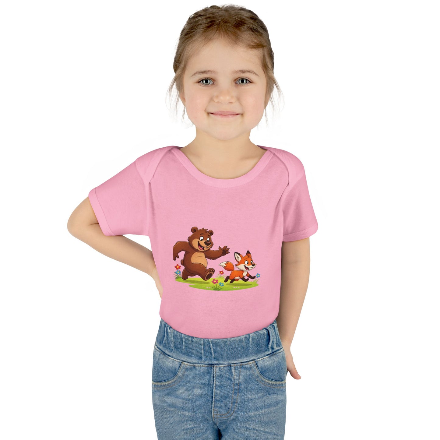 Bear and Fox Baby Bodysuit |