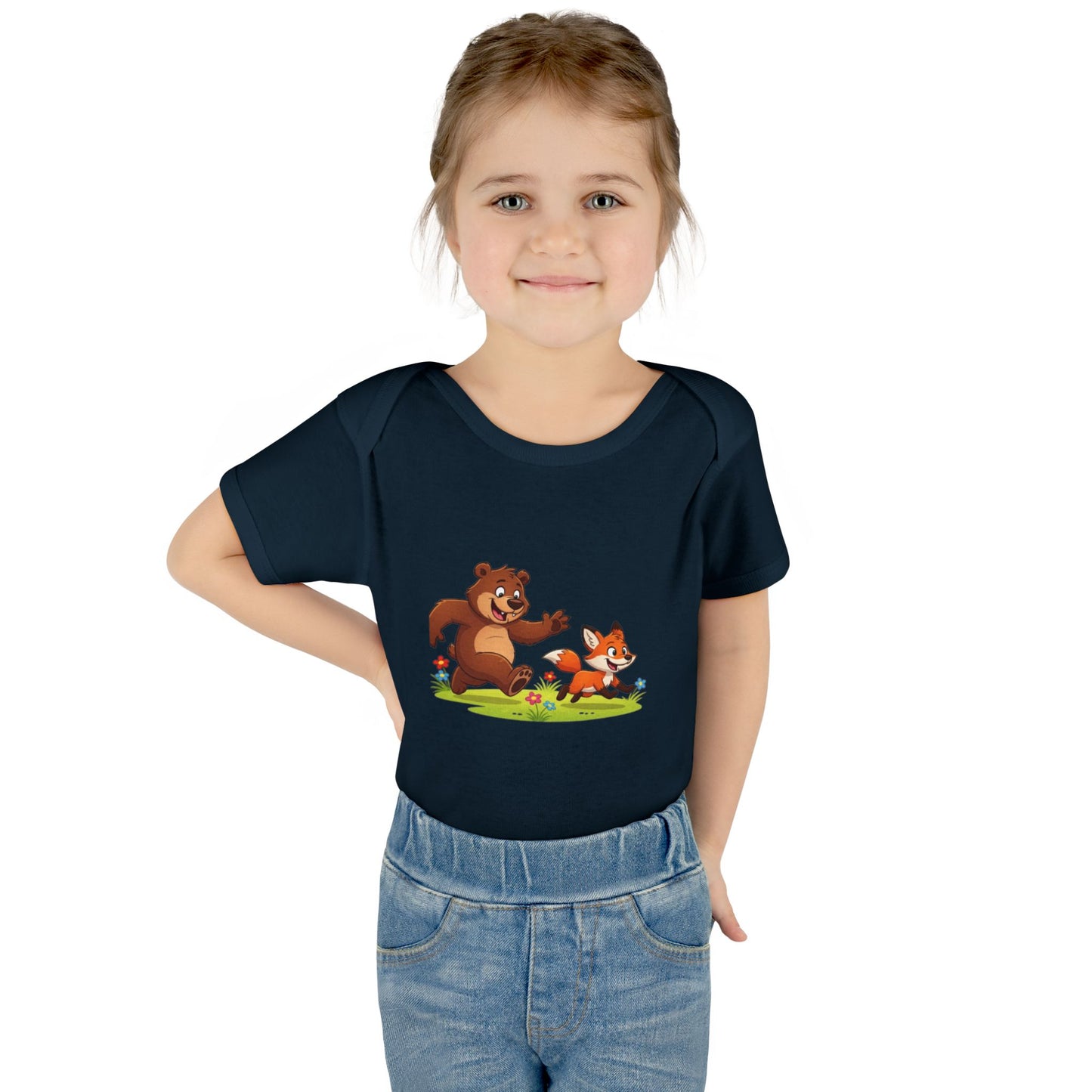 Bear and Fox Baby Bodysuit |