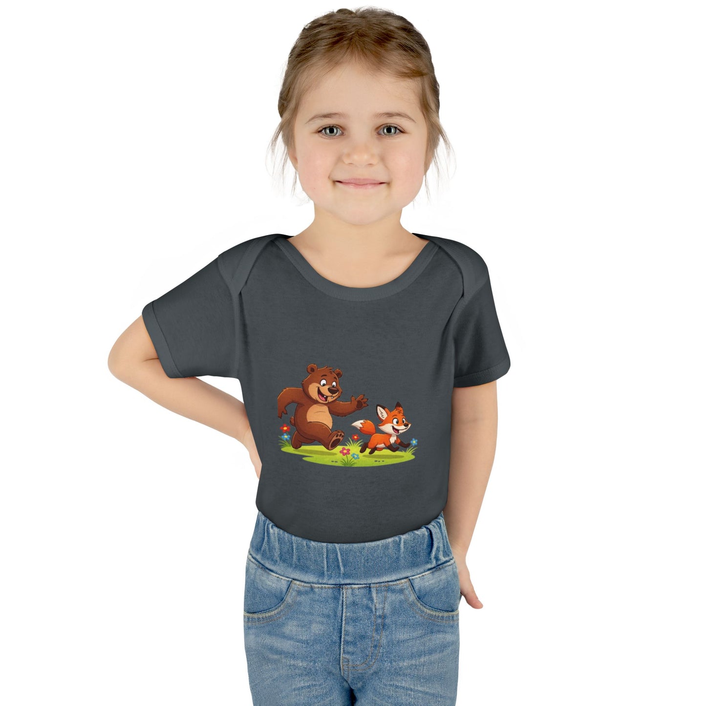 Bear and Fox Baby Bodysuit |