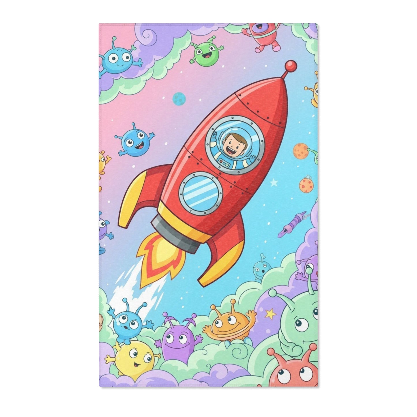 Kid's Space Adventure Area Rug
