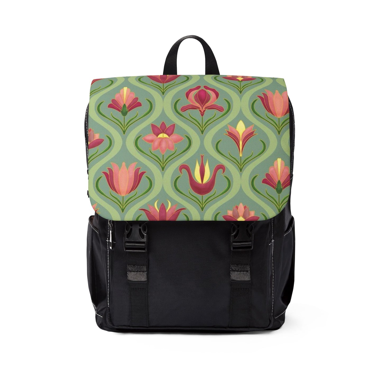 Floral Pattern Unisex Shoulder Backpack