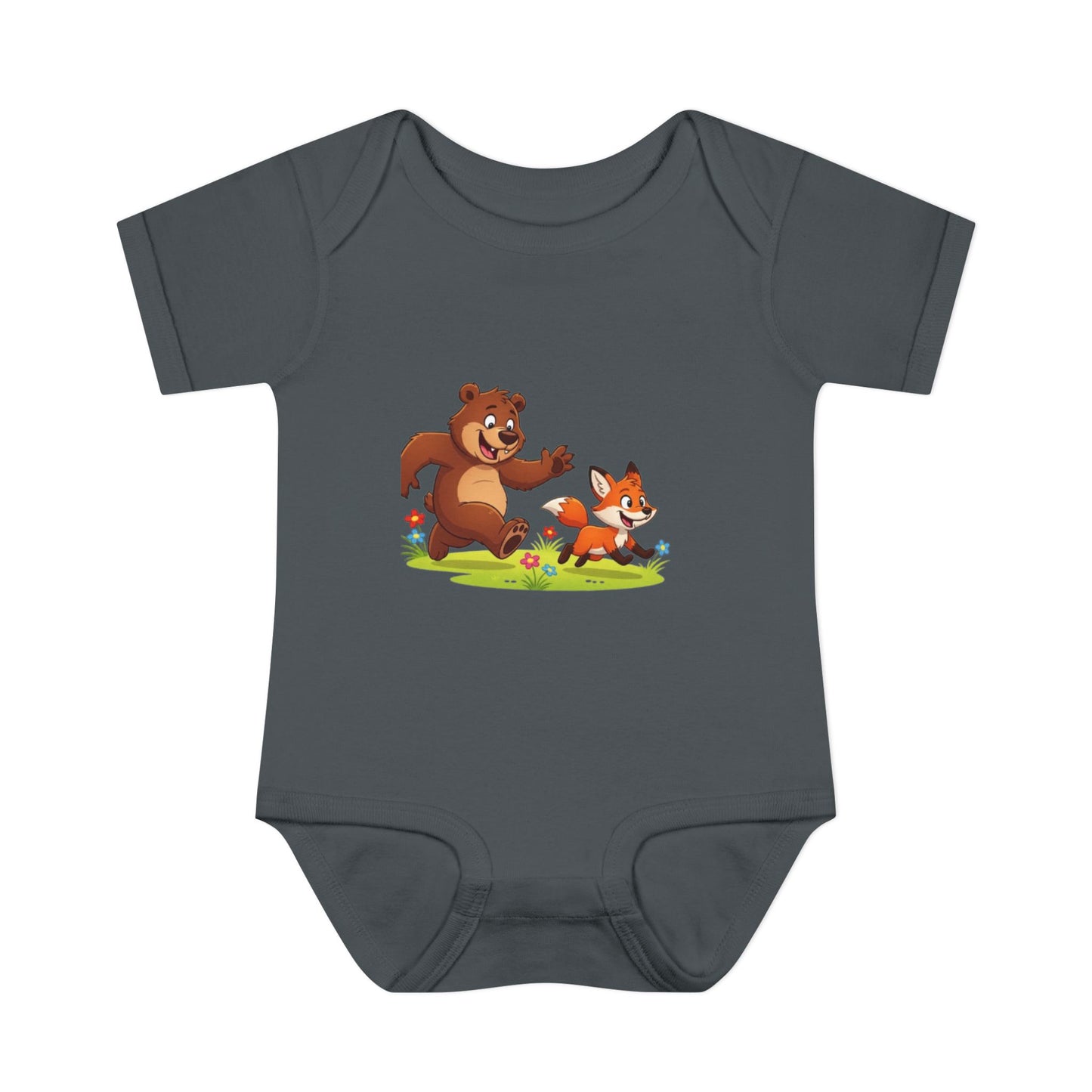 Bear and Fox Baby Bodysuit |