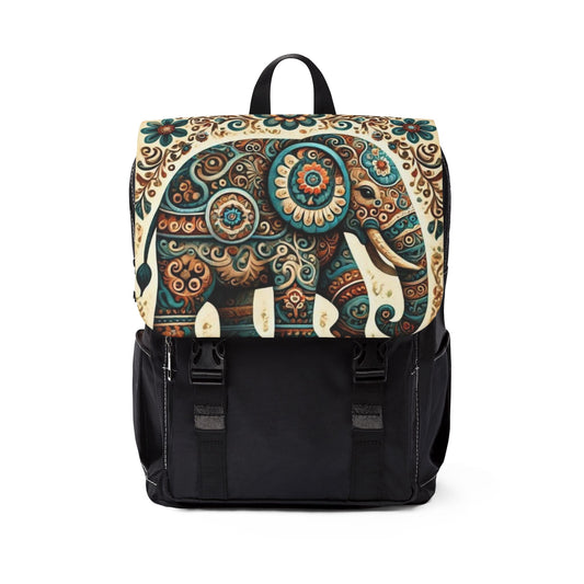 Elephant Artwork Shoulder Backpack