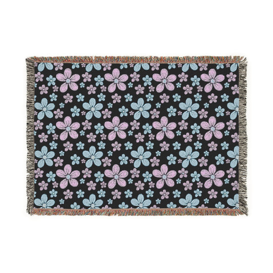 Premium Floral Woven cotton Blanket for kids
