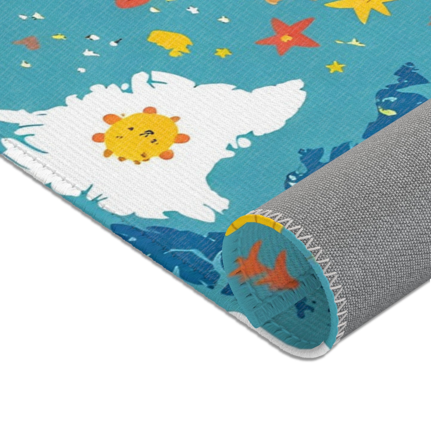 Colorful World Map  Rug