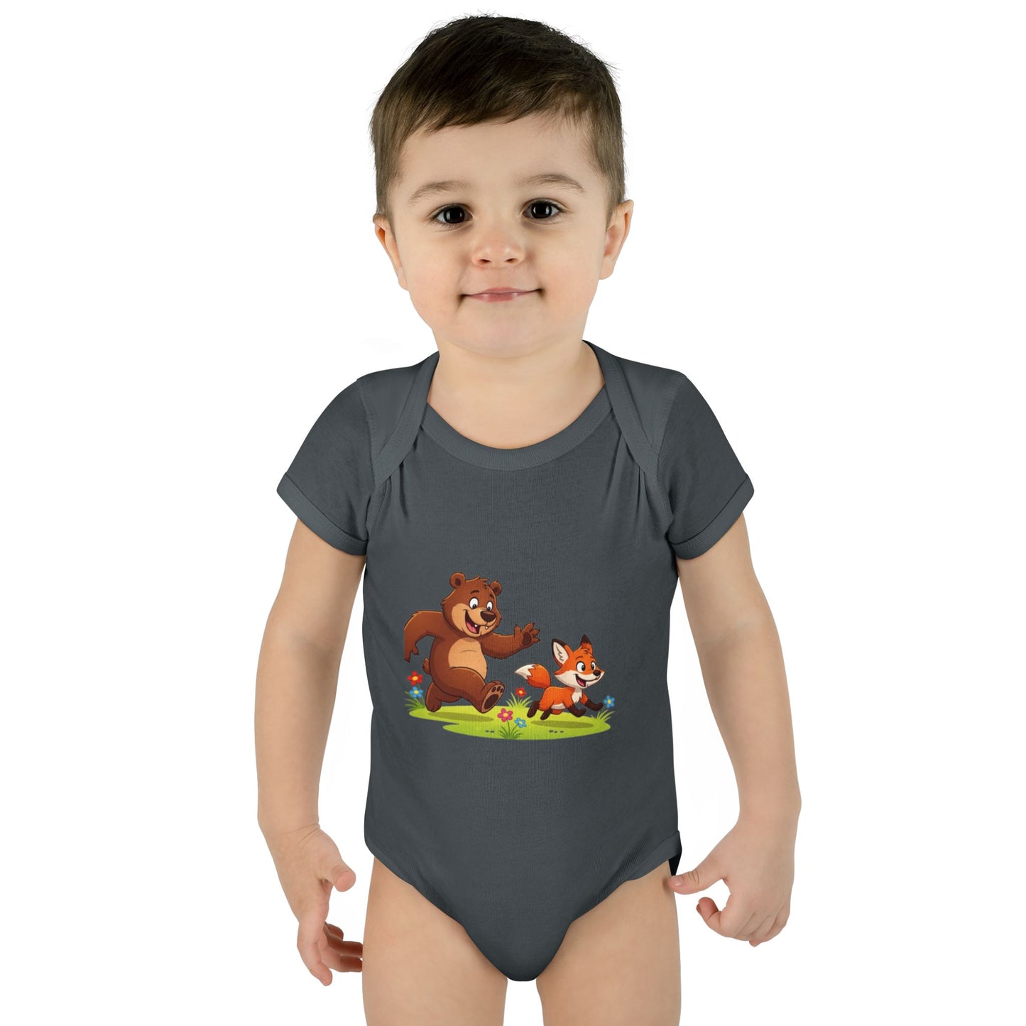 Bear and Fox Baby Bodysuit |