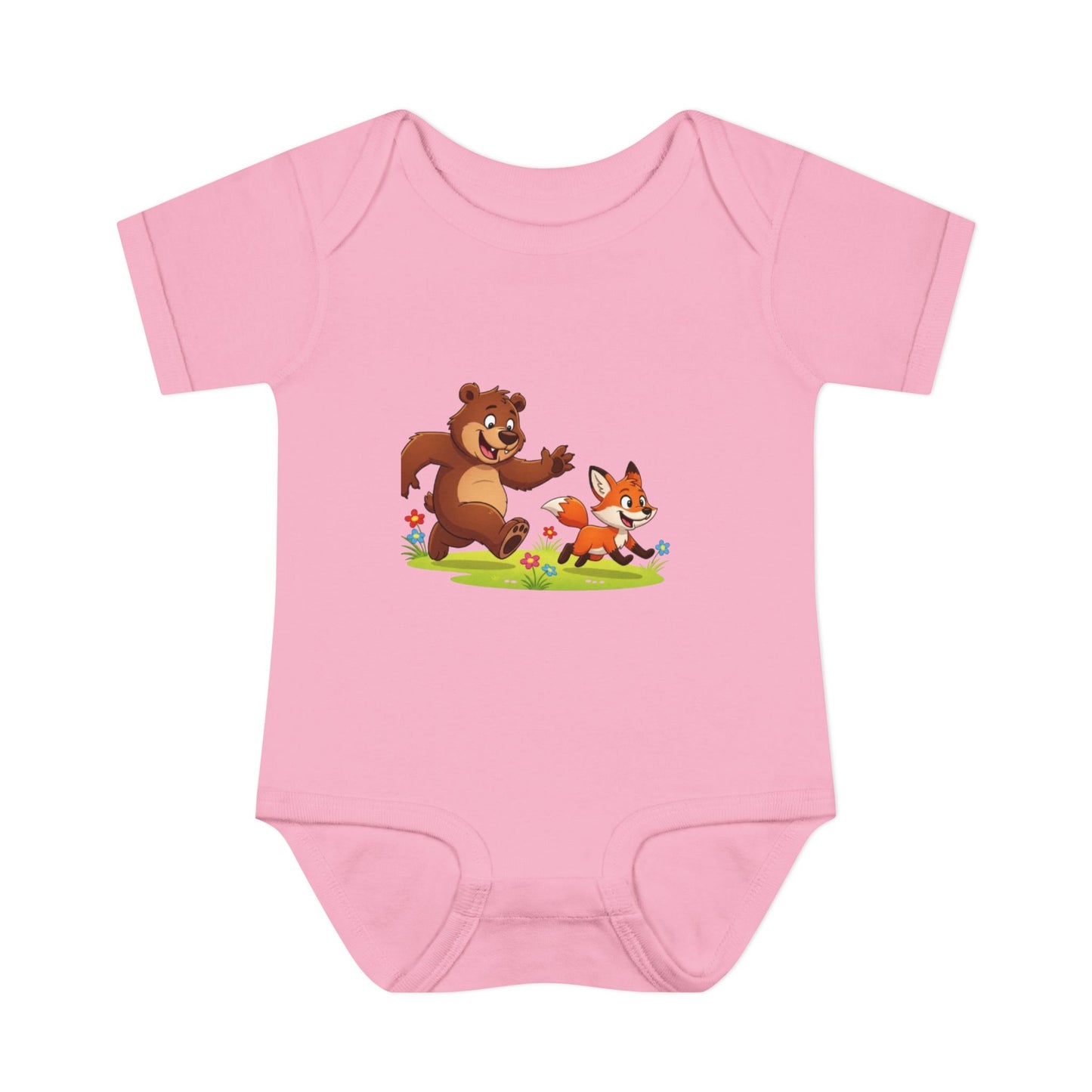 Bear and Fox Baby Bodysuit |