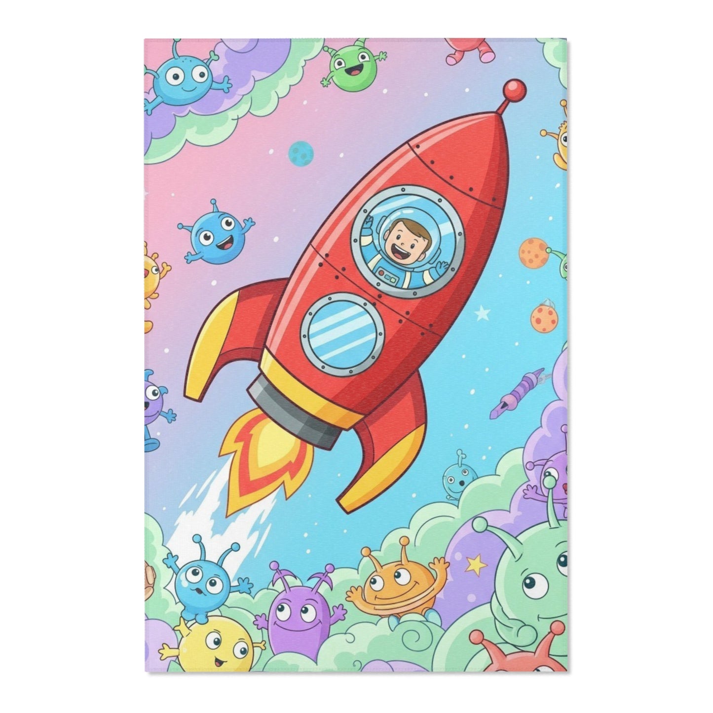 Kid's Space Adventure Area Rug