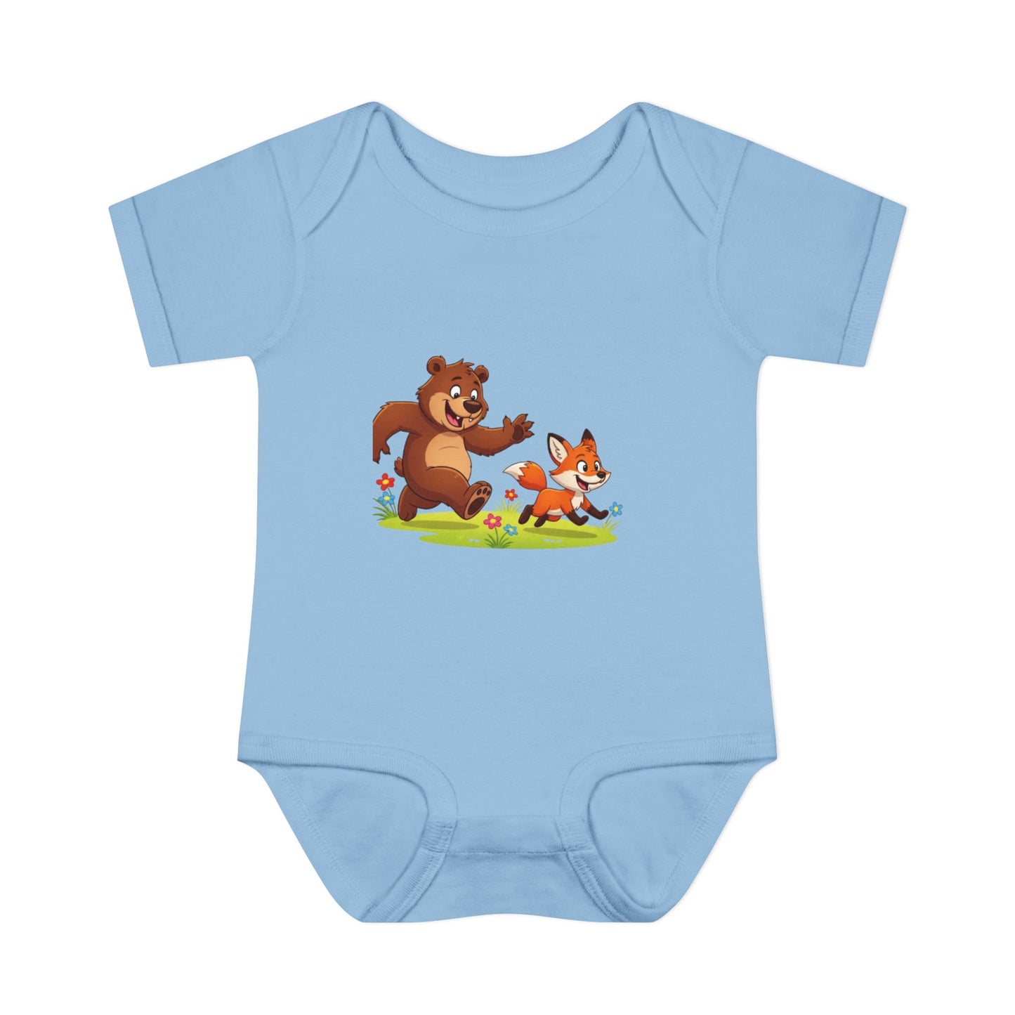 Bear and Fox Baby Bodysuit |
