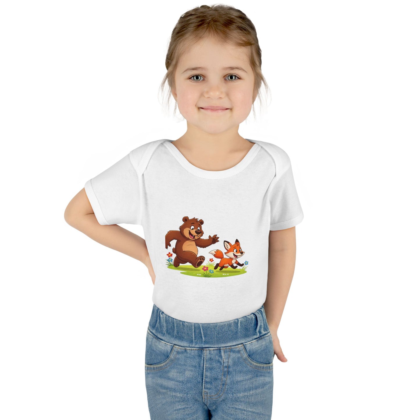 Bear and Fox Baby Bodysuit |