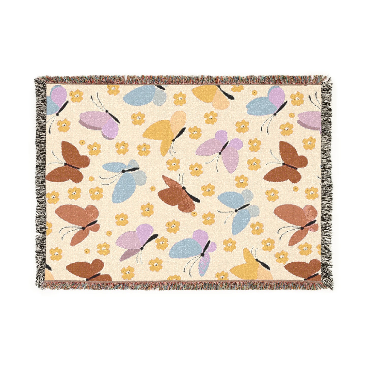 Kids Butterfly Woven Blanket