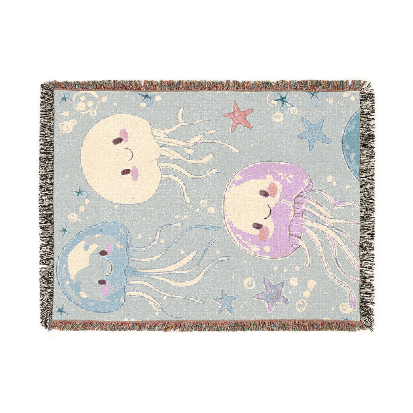 Premium Jellyfish Dream Woven Cotton Blanket