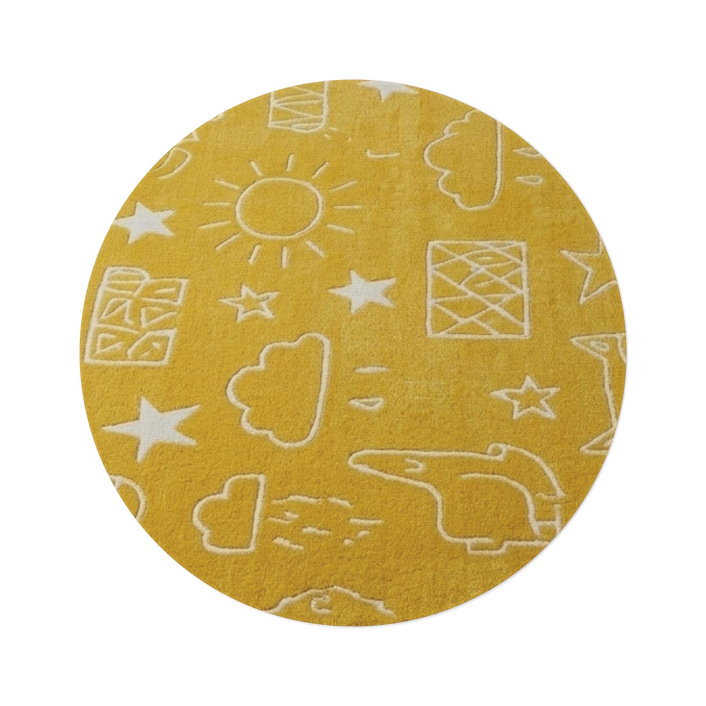 Sunshine Doodle Round Rug