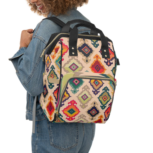 Colorful Multifunctional Diaper Backpack / Travel Bag