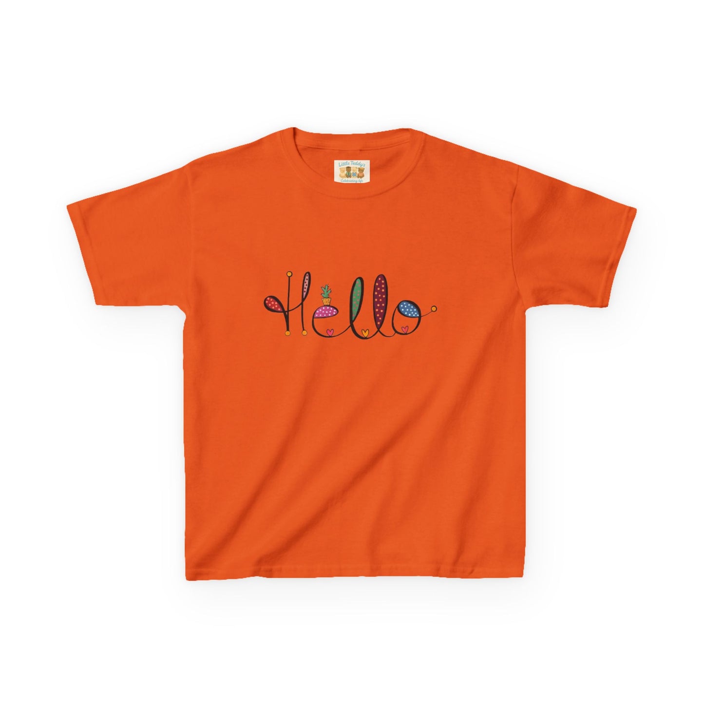 Kids Hello Slogan Unisex Tee
