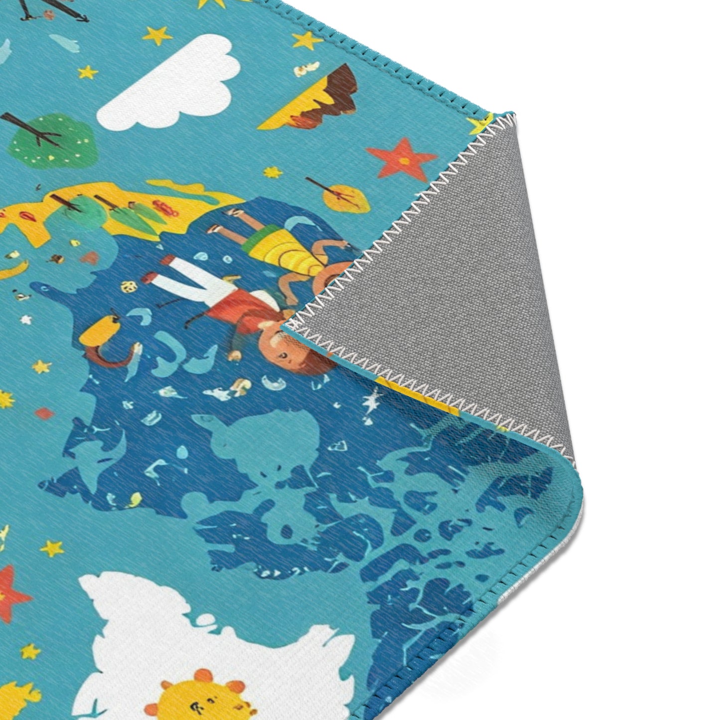 Colorful World Map  Rug