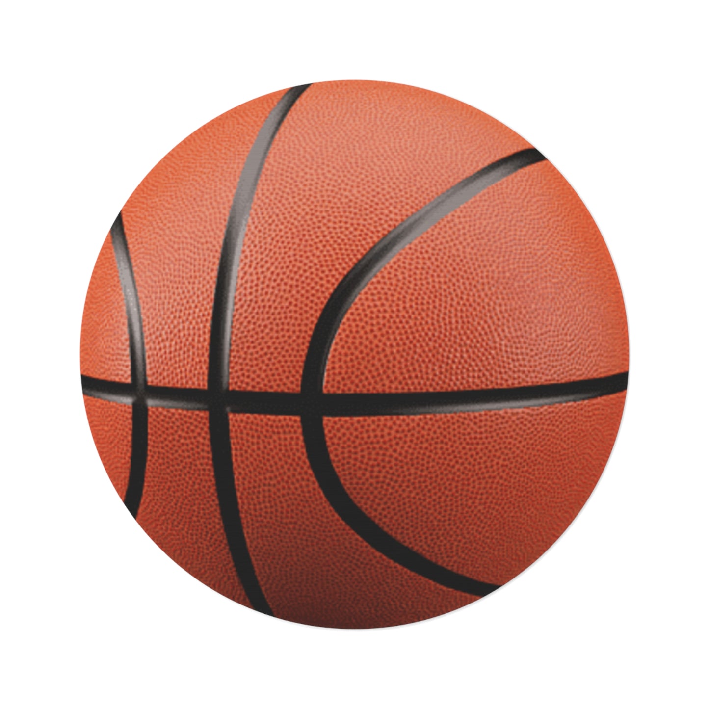 Basketball-Themed Round Rug, Kids Bedroom Essential