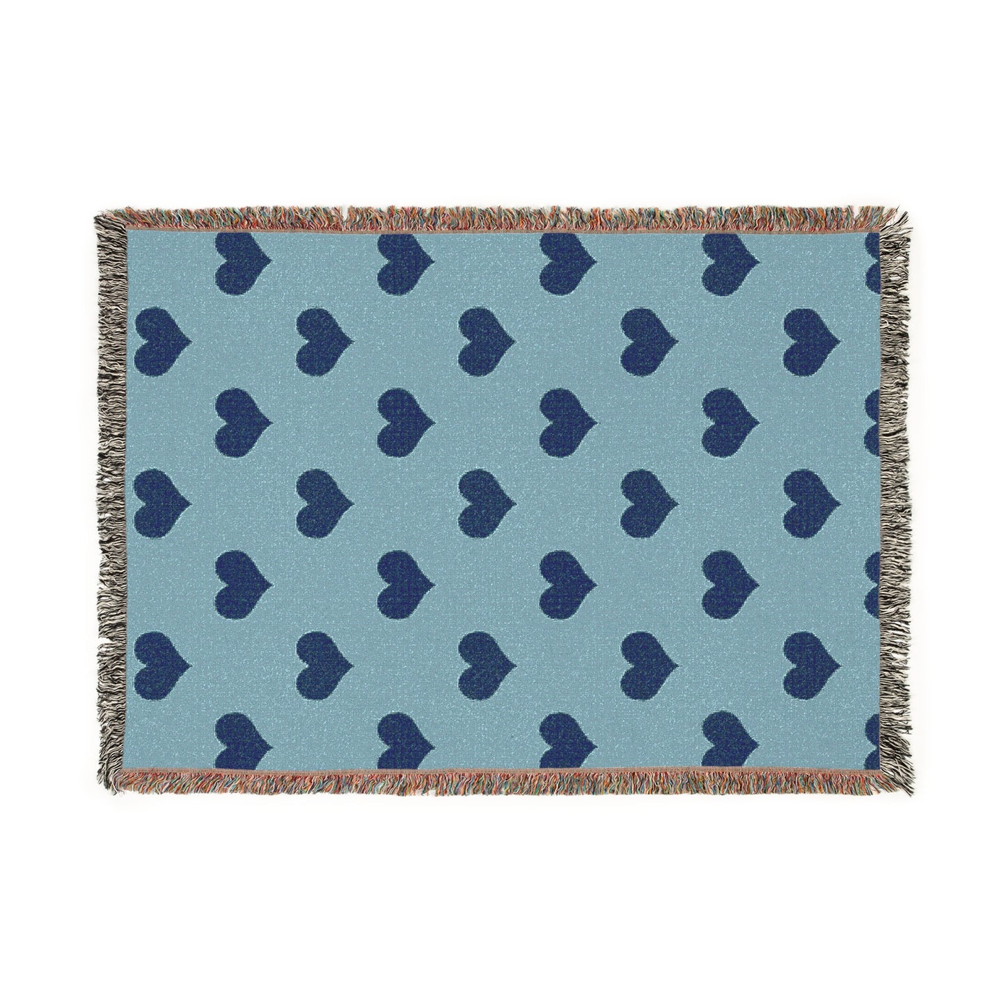 Premium Cozy Hearts Woven Cotton Blanket