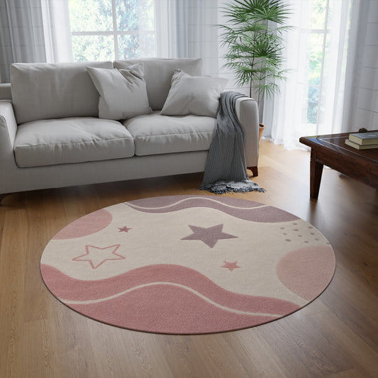 Boho Starry Waves Round Rug