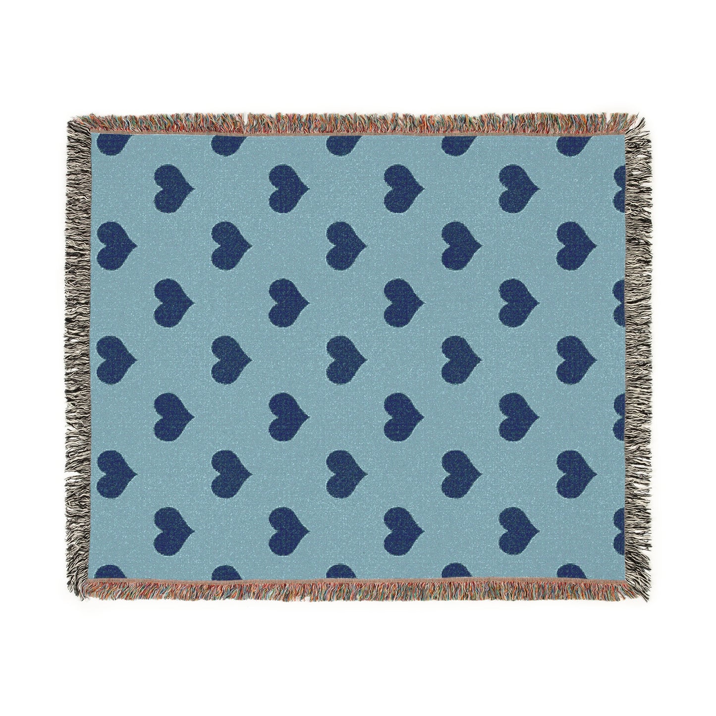 Premium Cozy Hearts Woven Cotton Blanket