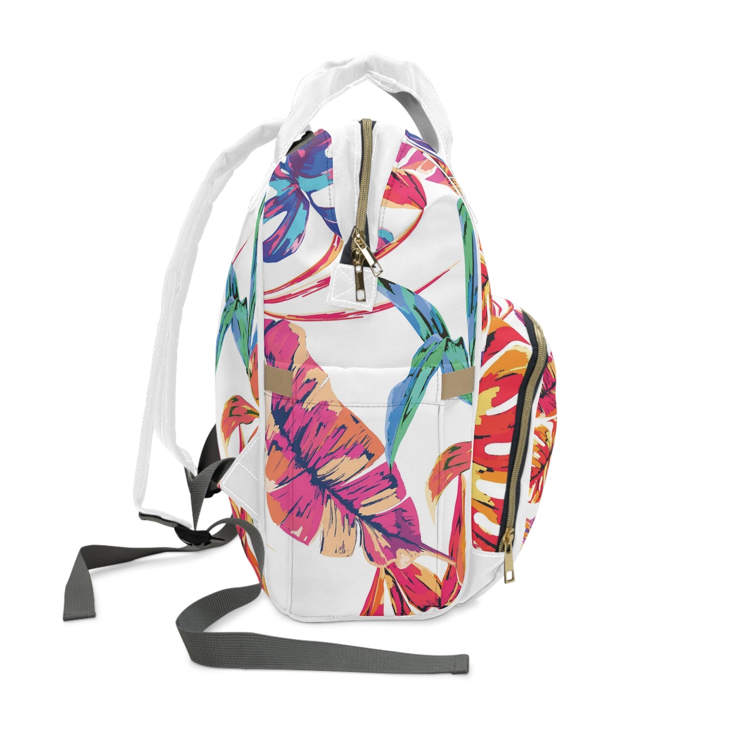 Tropical Floral Diaper Backpack | Travel Bag