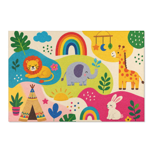 Kids' Colorful Safari Area Rug