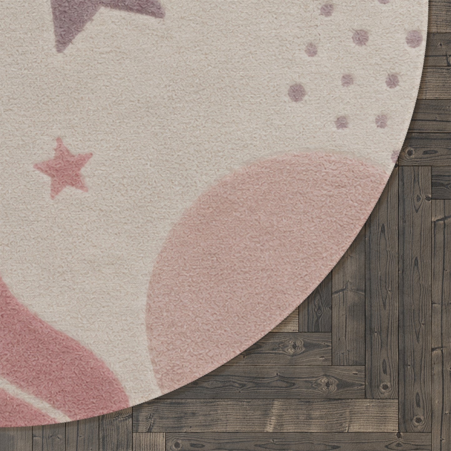 Boho Starry Waves Round Rug