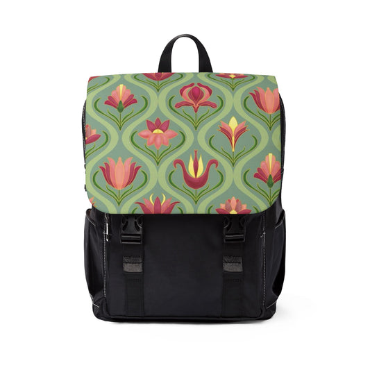 Floral Pattern Unisex Shoulder Backpack