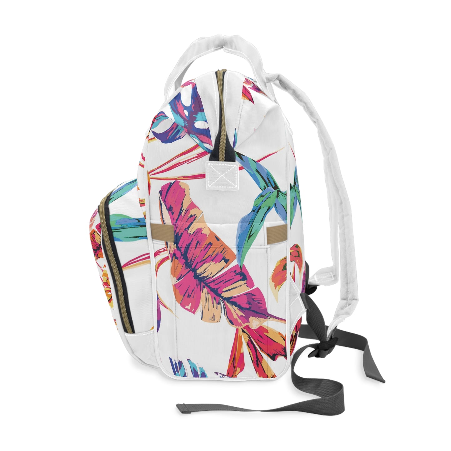 Tropical Floral Diaper Backpack | Travel Bag