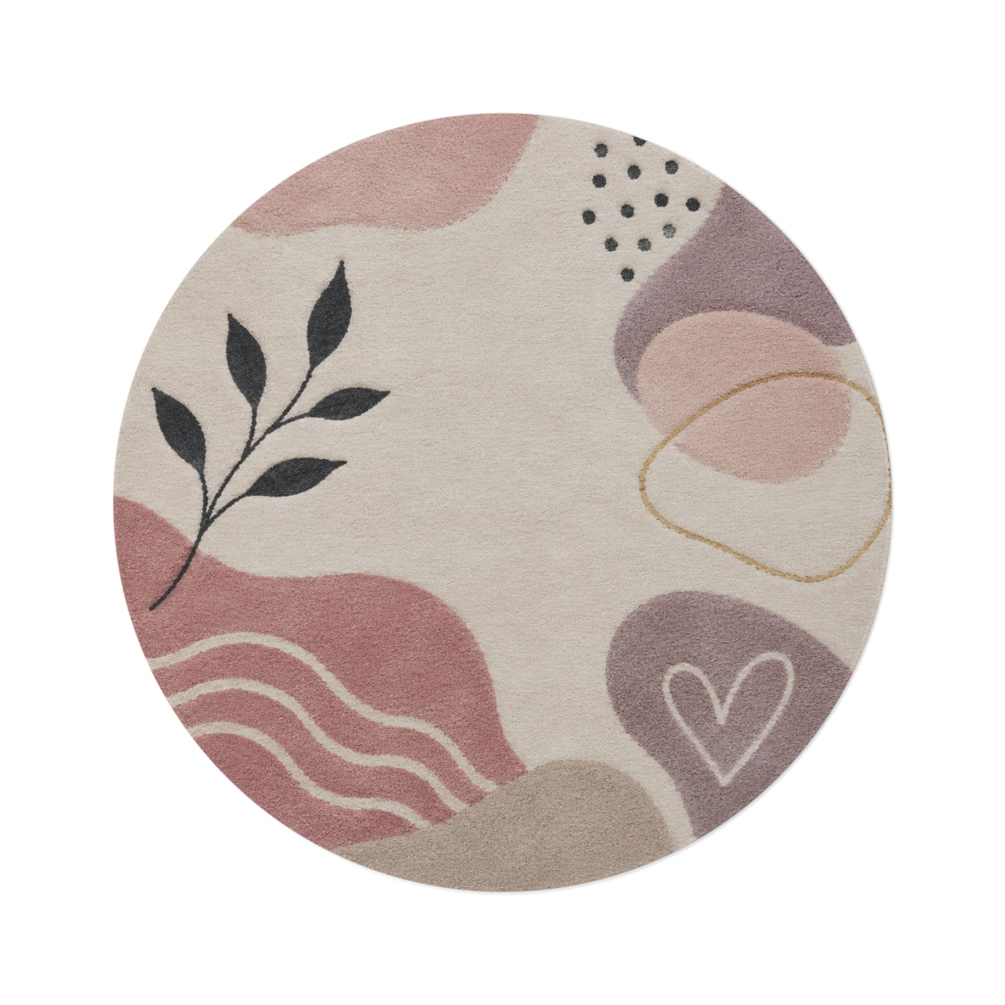 Boho Pink Round Rug