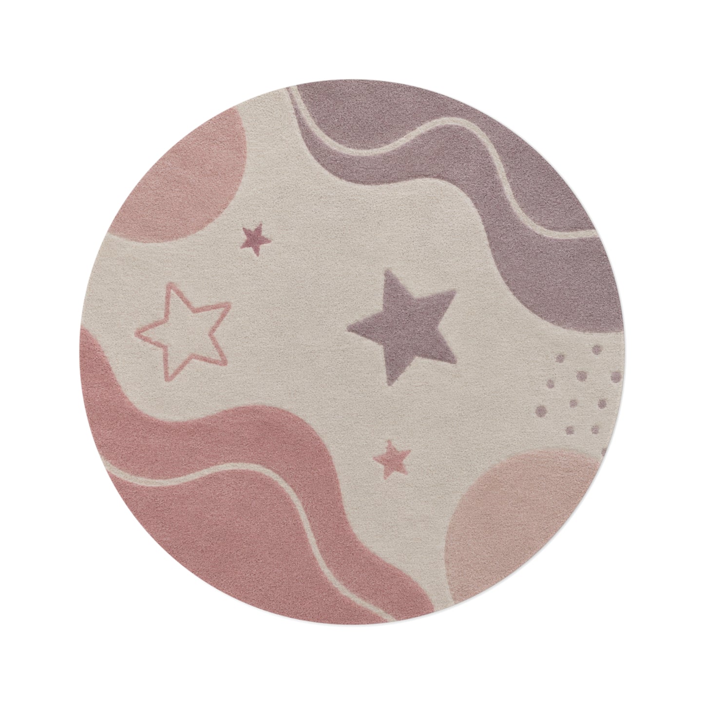 Boho Starry Waves Round Rug