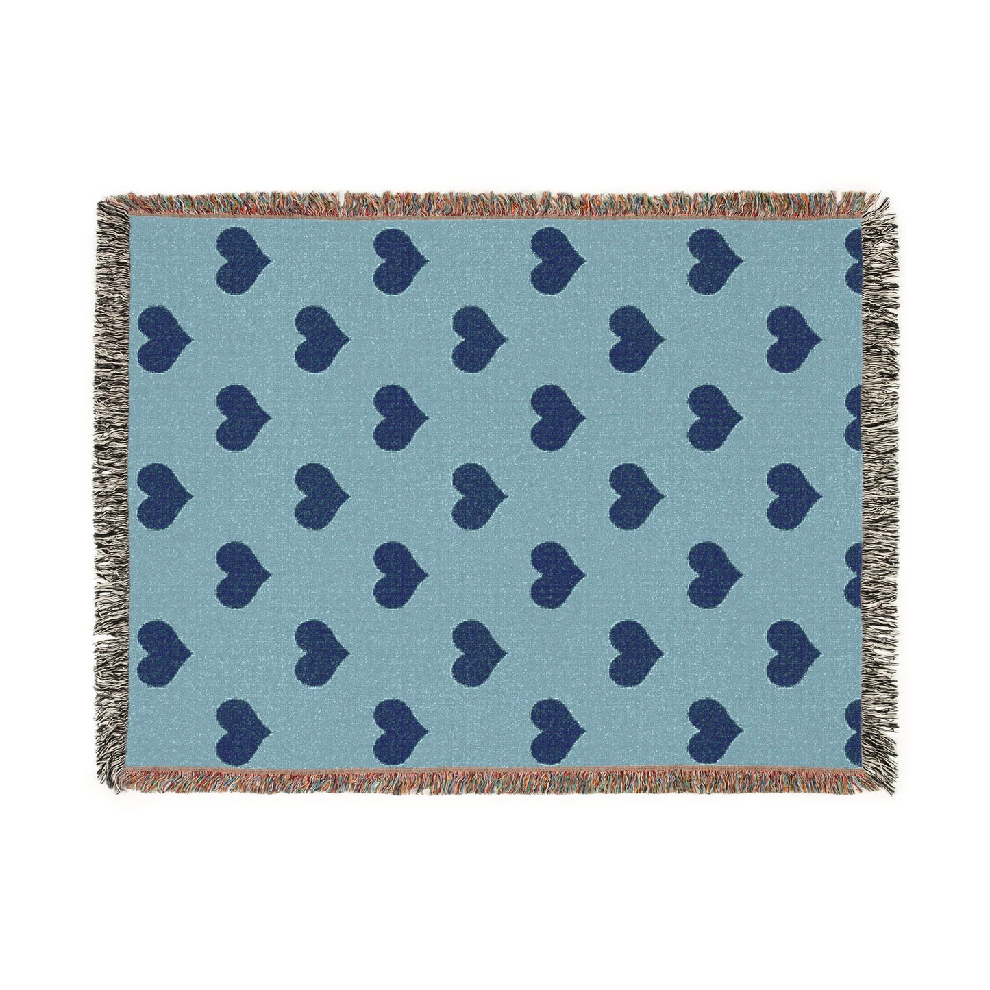 Premium Cozy Hearts Woven Cotton Blanket