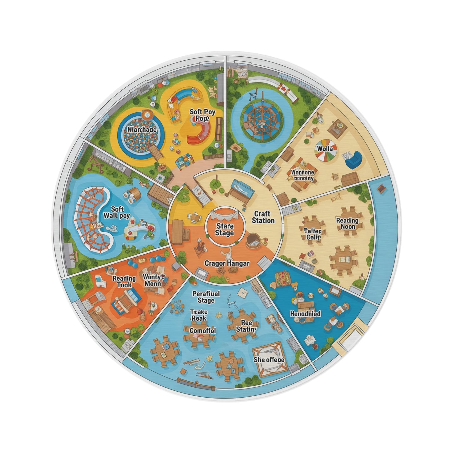 Playful Round Kids Rug